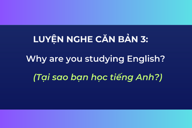 Luyện Nghe Căn Bản 3: Why are you studying English?